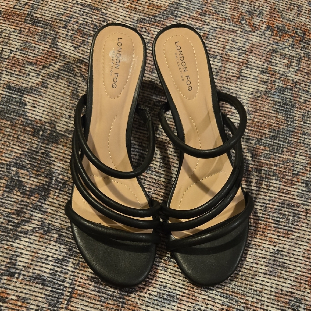 London Fog NWOT Elegant Black Heels Size 9
